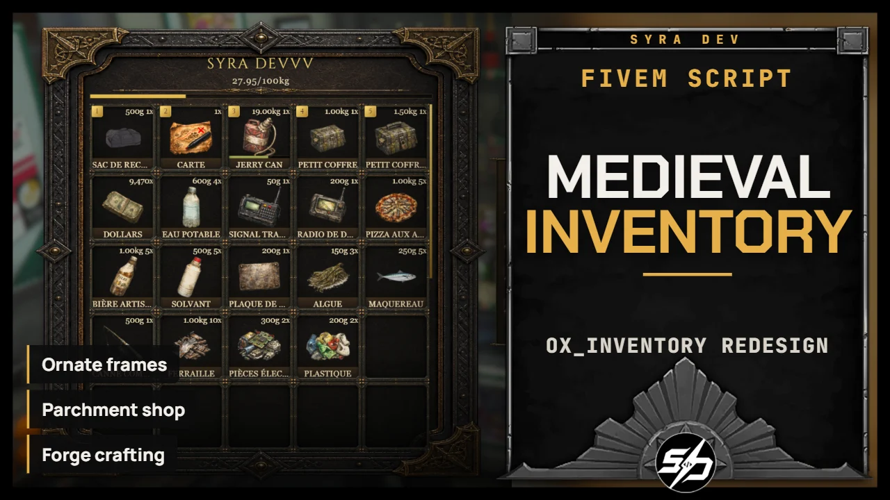 Medieval ox-inventory redesign